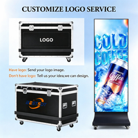 Layar LED Poster Komersial Luar Ruangan Tahan Air HD Hemat Energi dengan Ukuran Kustom, Pengelolaan Konten Jarak Jauh, dan Model Berdiri