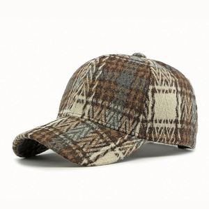 Wholesale Fashion Plaid Hard <b>Top</b> Baseball Caps Women Outdoor Sun Shield Custom Baseball Cap - Product Image 4
