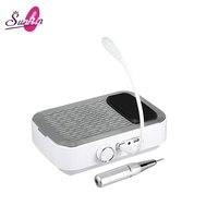 Machine à ongles multifonctionnelle 5-en-1 rechargeable avec aspirateur à ongles, lime à ongles, filtre et lampe UV