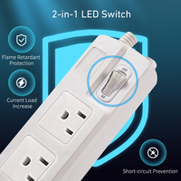 Usine 5M rallonge 125V prises USB 5 trous USA carte d'extension d'alimentation prise de courant USB 15A bande d'alimentation parasurtenseur
