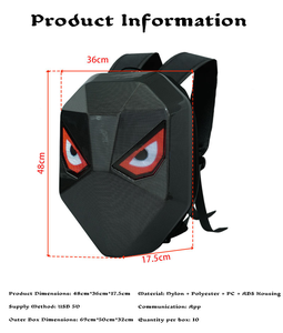 Mochila LED para Motociclistas con Pantalla Programable DIY, Bolsa Impermeable 3D para Casco, Mochila para Portátil, para Viajes en Moto - Product Image 4