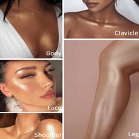 Crème Teintée Scintillante LOZEE Sun Bronze Micro Shine Waterproof Anti-Transpiration Effet Naturel Flou Couvrant pour Usage Quotidien en Extérieur Anti-Grumelement