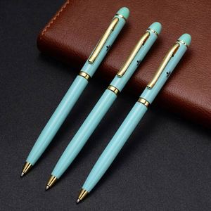 Customizable Slim Ballpoint Logo <b>Pen</b> Laser <b>Gold</b> 1.0mm Writing Metal Black/Blue Ink for Hotel Room Supplies Promotion - Product Image 3