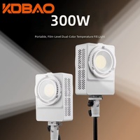 Kdbao 300W COB Lampe de remplissage pour diffusion en direct, portable, éclairage vidéo continu, télécommande, éclairage de beauté extérieur