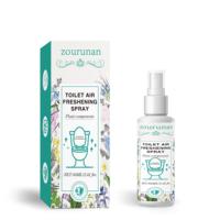 Zourunan Nouvelle Arrivée Spray Désodorisant WC à Base Végétale Contrôle des Odeurs de Salle de Bain Brume Soin Maison 60ml OEM Marque Privée