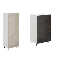 Armoires de cuisine en bois modulaires de haute qualité, assemblage en kit, panneaux plats, placage pour les constructeurs