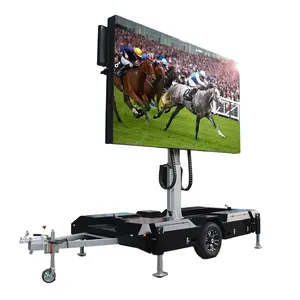 China Mobile Moving Trailer Video Panel Outdoor P3.91LED Display Digital Advertising Screen Sign Billboard trailer For Sale