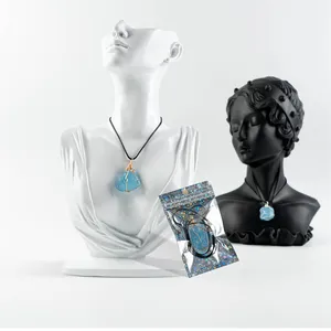 New Arrivals High Quality Energy Crystal Meditation Aquamarine Pendant For Women