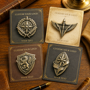 Ensemble de badges métalliques 3D personnalisés en bronze antique, gravés à la presse, pour la reconnaissance d'entreprise - Product Image 2