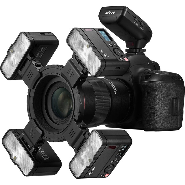Mf12 Macro Mini Flash Speedlite Built-in X System Ttl Flash With Color Filter Diffuser For Macro Shots