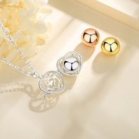 Collier en cuivre plaqué argent pour femme, anneau à mémoire de forme, en forme de cœur, chat urn, pour les ceintures