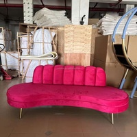Fauteuil à dossier haut en velours et bois moderne personnalisable avec accoudoirs réglables, chaise boule pour chambre, salon, hôtel SHIMU CL20241102-12