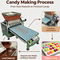 Machine automatique de fabrication de bonbons durs, caramel et toffee, avec moule remplaçable en acier inoxydable 304