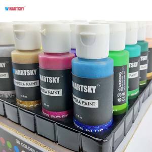 Cat Tembok Cair Desain Baru 30 Warna dengan 3 Kuas, Cat Tempera yang Dapat Dicuci untuk Anak-Anak - Product Image 5