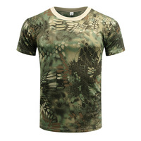 T-shirt à manches courtes pour homme, imprimé camouflage, séchage rapide, sport de plein air, décontracté, col rond, vente en gros