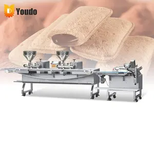 French Toast Cutting Injecting Machinery Sandwich Bread Making Machine Line For Slicing Filling Yogurt Pocket Bread Cake