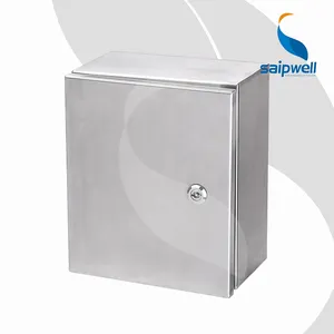 SAIPWELL Brushed Stainless Steel SS316 Control Box SPB-504020 1.2mm Thickness Waterproof Distribution Panel Enclosure