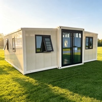 Maison conteneur modulaire préfabriquée extensible à double aile Shinestone Luxury, maison mobile portable, finition personnalisée, mini-villa