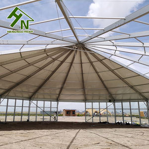 <span class=keywords><strong>Tenda</strong></span> Yurt Rumah Prefabrikasi Aluminium Alloy Besar 100 kaki dengan Kain PVC untuk Pesta Pernikahan, Acara Gereja Luar Ruangan, Lapisan Tunggal - Product Image 5