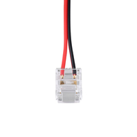 Connecteur de bande de LED 2P Rouge Noir 5mm 8mm 10mm 2A Courant nominal Mâle/Femelle Matériau du boîtier PC avec contact en cuivre