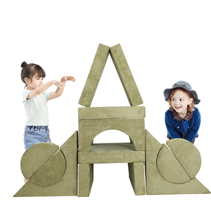 बच्चों के फर्नीचर प्ले हाउस टॉडलर्स बच्चों के फर्श सोफे खेल मजेदार मॉड्यूलर एकांत सोफे खेल रहा है - Product Image 5