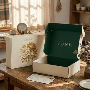 Boîtes d'expédition personnalisées en carton avec bande adhésive pour protection, idéales pour les marques émergentes, livraison rapide, toucher agréable, emballage haut de gamme - Product Image 3