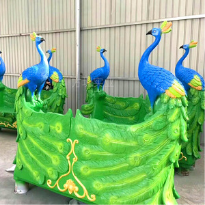 Silla de Jardín con Forma de Pavo Real de Fibra de Vidrio, Escultura Decorativa para Parques al Aire Libre, Asiento Duradero de Estilo Ecléctico - Product Image 3