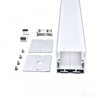 Profilé en aluminium pour éclairage linéaire LED suspendu 35*35mm, luminaire suspendu LED pour salle de sport, supermarché, bureau
