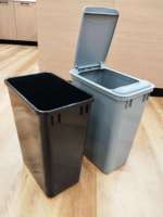 Armoire de cuisine poubelle intégrée poubelle peut retirer les paniers de rangement coulissants poubelle de recyclage en plastique