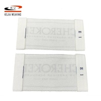 Étiquette tissée damassée de marque à pli final haute densité, personnalisable sans MOQ, pour accessoires vestimentaires