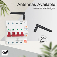 Disjoncteur intelligent WiFi Tuya Smart 4P 63A 380V 50/60Hz avec télécommande