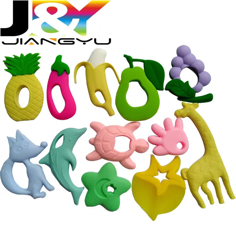 Jiangyu Grosir Mainan Gigitan Bayi Hewan Hadiah Mandi Anak-anak untuk Balita Anak Tumbuh Gigi Menghilangkan Rasa Sakit