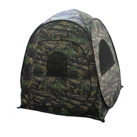 Abri de camping personnalisé à vision 360 degrés, camouflage vert, toile Oxford, quatre saisons, léger, simple, carré