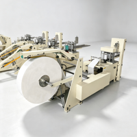 Máquina Automática para Doblar Servilletas de Papel, Controlada por PLC, Equipada con Bomba, Sin Unidad de Impresión, 150-200 m/min, Rollo Jumbo para Uso Comercial