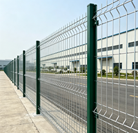 Malla de Alambre Soldada 3D de Alta Resistencia, Galvanizada, con Curva Triangular, 6 Pies, Ecológica, para Seguridad en Patios Logísticos