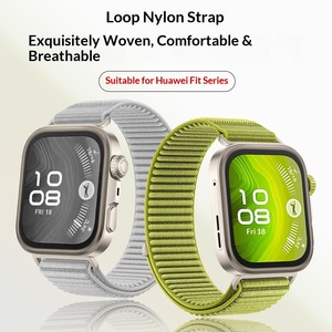 Bracelet en nylon tressé à motif montagne pour l'extérieur, compatible avec <span class=keywords><strong>Huawei</strong></span> <span class=keywords><strong>Fit</strong></span> 4 Pro <span class=keywords><strong>Fit</strong></span> 3 Watch Band - Product Image 1