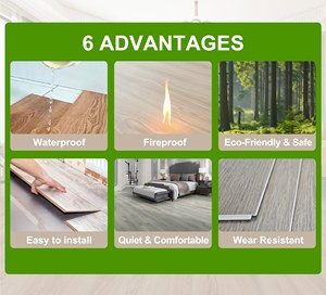 Luxury SPC Vinyl Click <strong>Flooring</strong> Wood Texture, Eco Friendly <strong>PVC</strong> <strong>Floor</strong> Supplier - Product Image 5