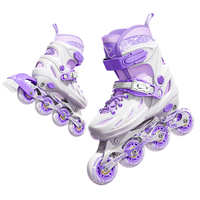 Patins à roulettes réglables en PU de haute qualité pour hommes/femmes pour le fitness de vitesse Rouleau clignotant de haute qualité