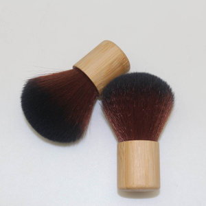 JDK spazzola per trucco Kabuki con manico in bambù naturale caldo spazzola per arrossire la polvere sintetica per capelli - Product Image 6