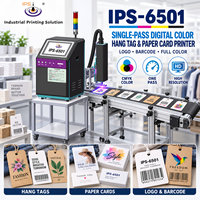 Imprimante numérique couleur monopasse IPS-6501 pour étiquettes de vêtements, cartes en papier, logos et codes-barres