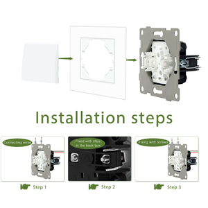 Interruttore Elettrico a Muro Standard UE di Lusso, 10A 250V, Pannello in Vetro Cristallo, 1 <span class=keywords><strong>Gang</strong></span> 1/2/<span class=keywords><strong>3</strong></span> Vie, Pulsante a Pressione Resettabile - Product Image 5