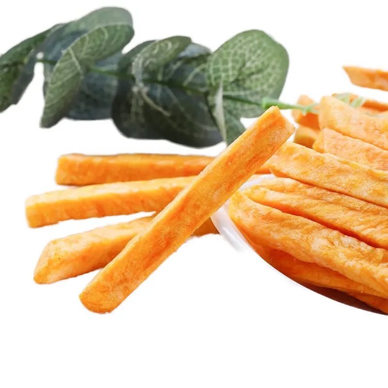 GT secado al vacío vegetales fritos en bolsas secas batata patatas fritas aperitivos secos palitos de batata roja