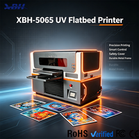 Imprimante à plat UV XBH-5065 A1 avec 3 têtes d'impression et positionnement par vision CCD, pour l'impression sur acrylique, bois, carrelage, coques de téléphone et autocollants