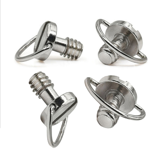 Factory Direct Sales 1/4 Screw 304 Stainless Steel Camera Lanyard Thumb Screw Quick Release Quick Mount Plate