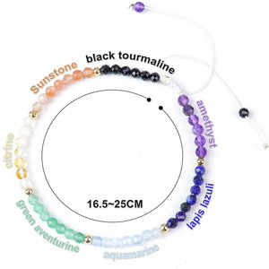 3mm Tiny Round Faceted Natural Gemstone <strong>Beaded</strong> <strong>Bracelet</strong>, Small Mini Durable Adjustable Healing Crystal Gem Stone <strong>Bracelets</strong> - Product Image 6