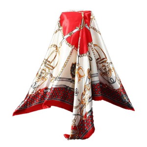 Foulard carré imprimé en satin pour femmes musulmanes, printemps-été, <span class=keywords><strong>petit</strong></span> foulard, châle, cadeau, vente en gros européenne et américaine - Product Image 2