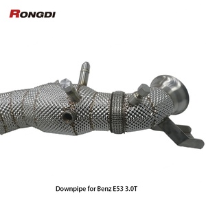 Tuyau de résonateur d'échappement avec bouclier thermique pour Mercedes Benz M256 GT50 GT53 E53 3.0T 2019+ - Product Image 4