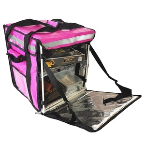 Bolsas de comida verde Embalaje Mochila de entrega Mochila de comida aislada Bolsa de <span class=keywords><strong>pizza</strong></span> Bolsa de hombro de entrega Portador de bebidas aislado OEM - Product Image 1