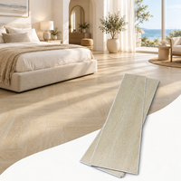 Support technique en ligne, facile à nettoyer, revêtement de sol SPC imitation bois de chêne Unilin Click pour salon
