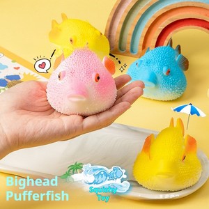 Peluche de <span class=keywords><strong>pez</strong></span> <span class=keywords><strong>globo</strong></span> antiestrés, juguete marino de rebote lento, regalo pequeño para niños, pelota de descompresión, venta al por mayor - Product Image 1